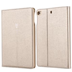 Voor iPad mini 2019 & 4 & 3 & 2 & 1 GEBEI PU + TPU horizontale Flip beschermende case met houder & kaartsleuven (goud)