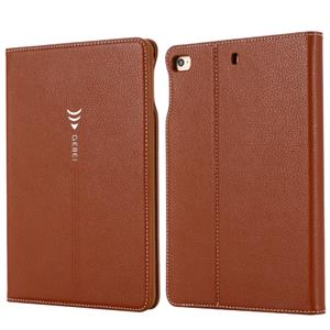 Voor iPad mini 2019 & 4 & 3 & 2 & 1 GEBEI PU + TPU horizontale Flip beschermhoes met houder & kaartsleuven (bruin)