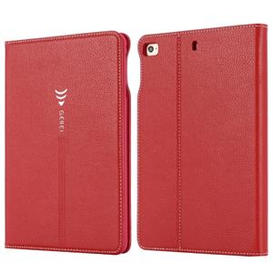 Voor iPad mini 2019 & 4 & 3 & 2 & 1 GEBEI PU + TPU horizontale Flip beschermhoes met houder & kaartsleuven (rood)