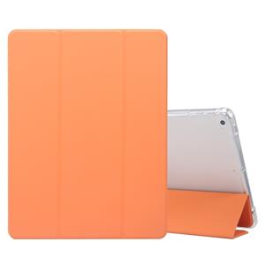 huismerk Voor iPad 9.7(2018)/(2017)/Air 2/Air 3-vouwend elektrisch geperste huidtextuur Horizontaal FlipProof Transparante TPU + PU Lederen kast met houder & p