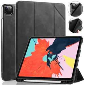 dg.ming Voor iPad Pro 11 (2020) DG. MING See Series Horizontale Flip Leather Case met Holder & Pen Tray(Zwart)