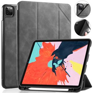 dg.ming Voor iPad Pro 11 (2020) DG. MING See Series Horizontale Flip Leather Case met Holder & Pen Tray(Gray)