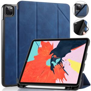 dg.ming Voor iPad Pro 11 (2020) DG. MING See Series Horizontale Flip Leather Case met Holder & Pen Tray(Blauw)