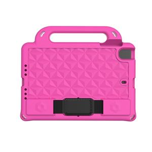 huismerk Voor iPad mini 4 / mini 3 / mini 2 / mini 1 Diamond Series EVA Anti-Fall Shockproof Sleeve Beschermende Shell Case met houder Riem (Rose Red)