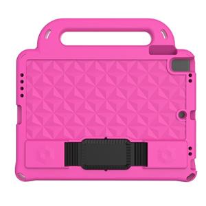 huismerk Diamond Series Eva Anti-Fall Shockproof Mouw Beschermende Shell Case met houder & riem voor iPad Air / Air 2 / PRO 9.7 / 9.7 2017/2018 (Rose Red)