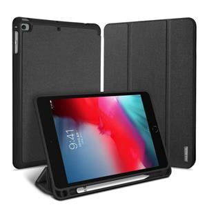 duxducis Voor iPad mini (2019) & 4 DUX DUCIS Domo-serie horizontale flip magnetische PU lederen behuizing met 3-vouwbare houder en pensleuf (zwart)