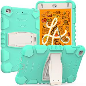 huismerk 3-laags beschermingsscherm Frame + PC + Siliconen Schokbestendig Combinatiecase met Houder voor iPad Mini 5/4 (Mint Green)