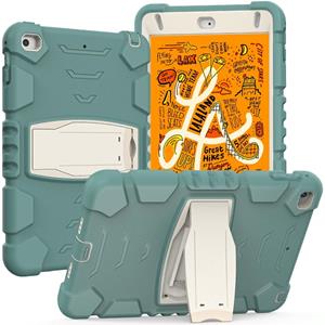 huismerk 3-laags beschermingsscherm Frame + PC + Siliconen Schokbestendig Combinatiecase met Houder voor iPad Mini 5/4 (Emerald Green)