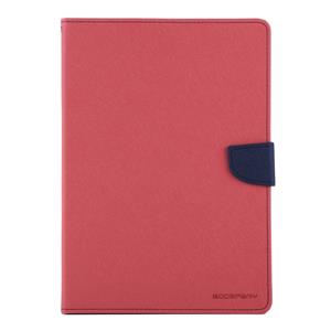 huismerk MERCURY GOOSPERY FANCY DIARY for iPad Air 2 Cross textuur lederen draagtas met kaartsleuf & houder & Wallet(Magenta)