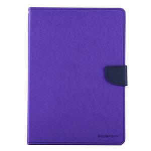 huismerk MERCURY GOOSPERY FANCY DIARY for iPad Air 2 Cross textuur lederen draagtas met kaartsleuf & houder & Wallet(Purple)