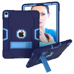 huismerk Voor iPad Pro 11 contrast kleur silicone + PC combinatie geval met houder (marineblauw + blauw)