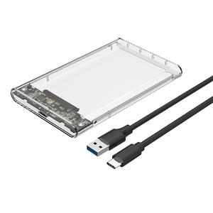 huismerk TU31 2.5 inch USB3.1 Type-C-interface Harde schijf Transparante beschermende schaal