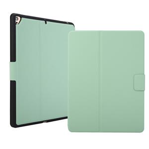 huismerk Voor iPad 9.7 (2018) / (2017) Elektrisch geperste textuur horizontale flip lederen behuizing met Houder & pen slot(Mint Green)