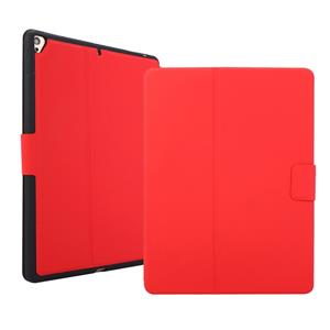 huismerk Voor iPad 9.7 (2018) / (2017) Elektrisch geperste textuur horizontale flip lederen behuizing met Houder & Pen Slot(Rood)