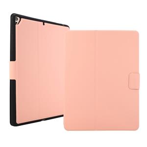 huismerk Voor iPad 9.7 (2018) / (2017) Elektrisch geperste textuur horizontale flip lederen behuizing met Houder & Pen Slot(Roze)