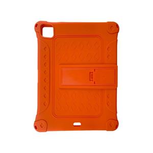 huismerk All-inclusive Silicone Shockproof Case met Houder voor iPad Pro 11 2021/2020 / Air 2020 10.9 (Oranje)