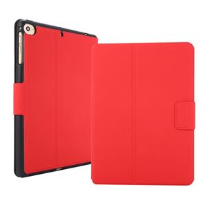 huismerk Voor iPad mini 5 / 4 / 3 / 2 / 1 Elektrisch geperste textuur horizontale flip lederen behuizing met houder & pen slot (rood)