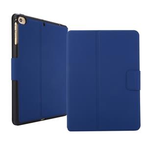 huismerk Voor iPad mini 5 / 4 / 3 / 2 / 1 Elektrisch geperste textuur horizontale flip lederen behuizing met houder & pen slot (Navy Blue)