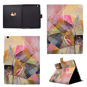 huismerk Voor iPad 5 / 6 Horizontal Flip Leather Case met Holder & Card Slot & Sleep / Wake-up Function(Flamingo)