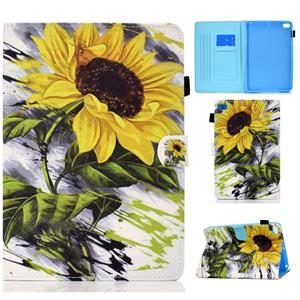 huismerk Geschilderd patroon TPU horizontale flip lederen beschermhoes voor iPad mini / mini 2 / mini 3 / mini 4 (sun flower)