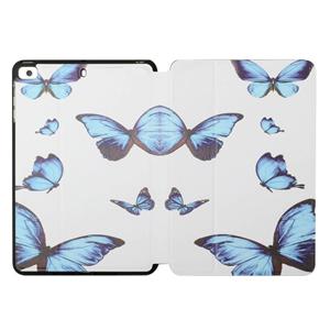 huismerk Dual-vouwen Gekleurde Tekenspanning Horizontale Flip PU Lederen Case met Houder & Slaap / Wake-up Functie voor iPad Mini 5/4/3/2 / 1 (Butterfly)