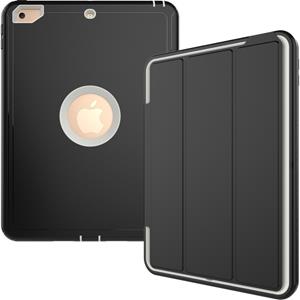 huismerk Voor iPad 9 7 (2018) & iPad 9 7 (2017) 3-voudig magnetische beschermhoes met Smart Cover Auto-slaap & Awake Function(Grey)