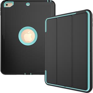 huismerk Voor iPad 9 7 (2018) & iPad 9 7 (2017) 3-voudig magnetische beschermhoes met Smart Cover Auto-slaap & Awake Function(Mint Green)