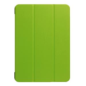 huismerk iPad 9.7 inch 2017 horizontaal Custer structuur PU leren Flip Hoesje met drievouws houder en slaap / ontwaak functie (groen)