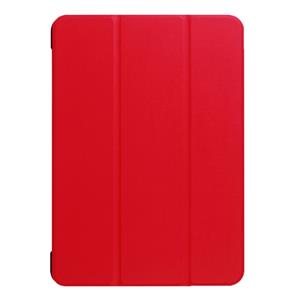 huismerk iPad 9.7 inch 2017 horizontaal Custer structuur PU leren Flip Hoesje met drievouws houder en slaap / ontwaak functie (rood)