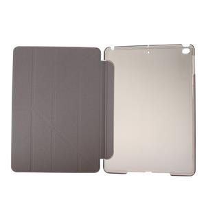 huismerk iPad 9.7 inch (2017) & iPad Air horizontaal Zijde structuur PU leren Flipstand Hoesje met drievouws houder (zwart)