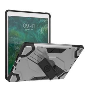 huismerk Voor iPad 9.7 (2018) & (2017) Escort Series TPU + PC Shockproof Beschermhoes met houder(zilver)