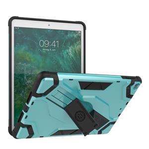 huismerk Voor iPad 9.7 (2018) & (2017) Escort Series TPU + PC Shockproof Beschermhoes met houder (MintGroen)