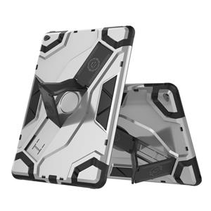 huismerk Voor iPad Air 2 / iPad 6 Escort Series TPU + PC Schokbestendige beschermhoes met houder(zilver)