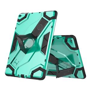 huismerk Voor iPad Air 2 / iPad 6 Escort Series TPU + PC Schokbestendige beschermhoes met houder (Mintgroen)