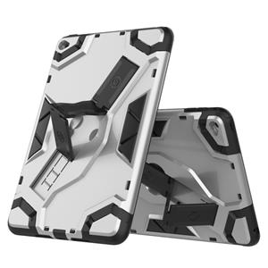 huismerk Voor iPad mini 4 Escort Series TPU + PC Shockproof beschermhoes met houder(zilver)