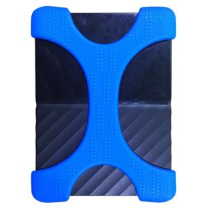 huismerk X type 2 5 inch draagbare harde schijf silicone case voor 2TB-4 TB WD & SEAGATE & Toshiba draagbare harde schijf zonder gat (blauw)