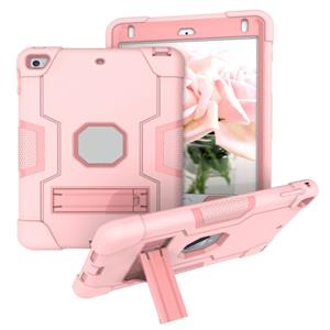 huismerk Voor iPad mini 3/2/1 siliconen + pc-beschermhoes met standaard (Rose Gold)