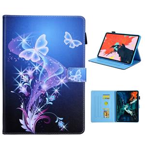 huismerk Voor iPad Pro 11 (2020) & (2018) Painted Pattern Tablet PC Protective Leather Case met Bracket & Card Slot & Photo Holder(Fantasy Butterfly)