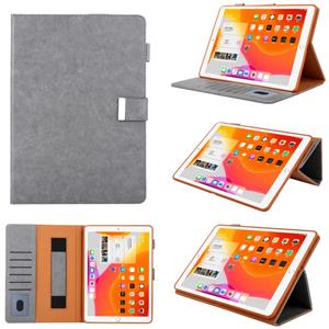 huismerk Voor iPad Pro 11 (2020) & (2018) Small Metal Button Magnetic Attraction Tablet PC Protective Leather Case met vervormbare beugel & Handle & Card Slots