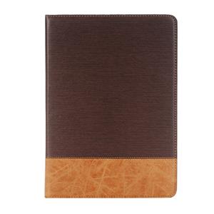 huismerk Kruis structuurhorizontaal Flip lederen hoesje met houder & opbergruimte voor pinpassen & portemonnee voor iPad Pro 9.7 inch(koffie kleur)