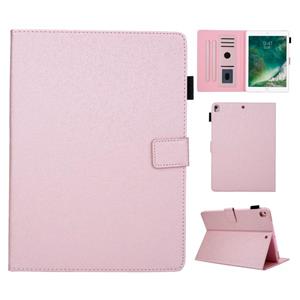 huismerk Haar zijdeachtige textuur effen kleur horizontale flip lederen geval met houder kaart slots & foto frame & anti-slip strip voor iPad 9.7 2018 / 2017