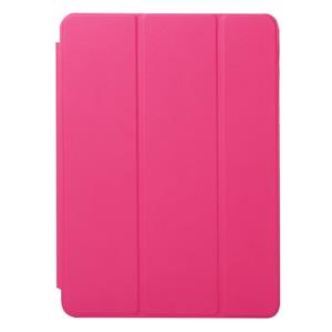 huismerk horizontaal Flip Solid Kleur lederen hoesje met Three-folding houder & wekker / slaap functie voor iPad Pro 9.7 inch(hard roze)