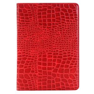 huismerk krokodil structuur horizontaal Flip lederen hoesje met houder & opbergruimte voor pinpassen & portemonnee voor iPad Pro 9.7 inch(rood)