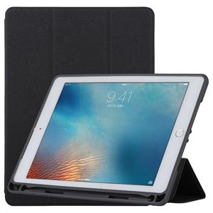 TOTUDESIGN gordijn serie horizontale Flip leren Case voor iPad Pro 9.7 inch met de Slot(Black) van de houder & Pen