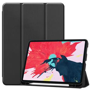 huismerk Custer Patroon TPU Smart Tablet Holster met slaapfunctie & tri-fold beugel & pensleuf(zwart)