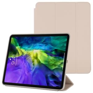 huismerk Voor iPad Pro 11 inch (2020) 3-voudige horizontale flip smart lederen hoes met slaap / wake-up functie & houder(Grijs)