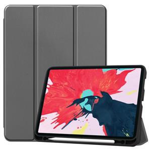 huismerk Custer Patroon TPU Smart Tablet Holster met slaapfunctie & tri-fold beugel & pensleuf(grijs)