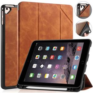 dg.ming Voor iPad 9 7 inch DG. MING See Series Horizontale Flip Lederen Kast met houder & penhouder(Bruin)