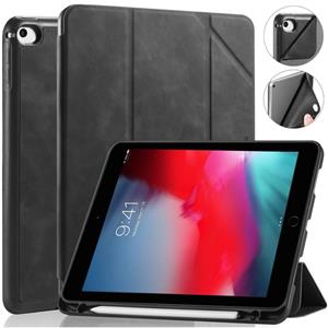 dg.ming Voor iPad Mini 5 / 4 DG. MING See Series Horizontale Flip Lederen Kast met houder & penhouder(zwart)