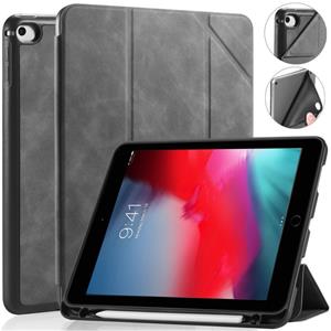 dg.ming Voor iPad Mini 5 / 4 DG. MING See Series Horizontale Flip Lederen Kast met houder & penhouder(Grijs)